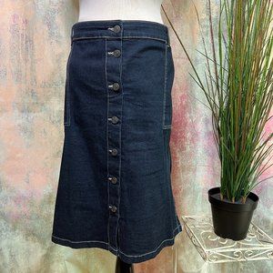 📌Canda Premium Stretchy Jeans Skirt with Button Up